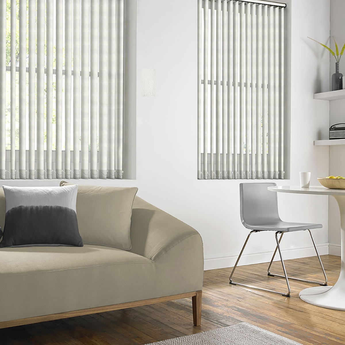 Product photograph of Camila Butter Vertical Blind from Choice Furniture Superstore.
